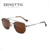 ZENOTTIC 2025 Fashion Hexagonal Geometry Polarized Sunglasses Unsiex Polygon Metal Shade Pilot Sun Glasses ZS1210