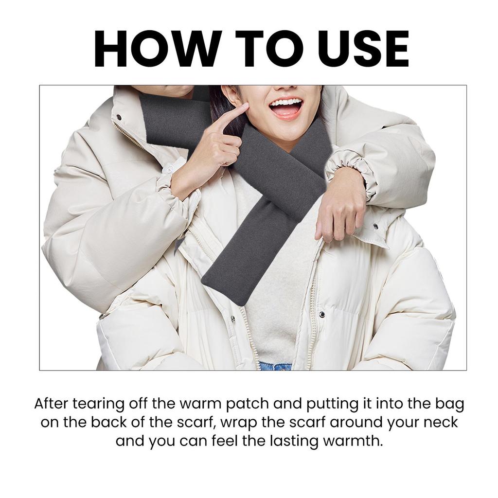 Houkea Fever-Relieving Scarf, Winter Neck Protector, Warm Neck Cover, Cold-Resistant and Freezing-Preventive Scarf, Heating Scarf, Warm Baby