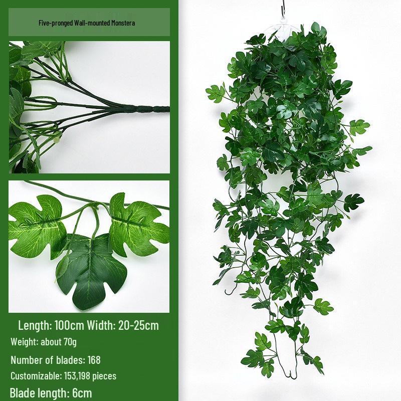 Green Radish Decorative Artificial Vines - Wall Hanging Leaf Ornaments