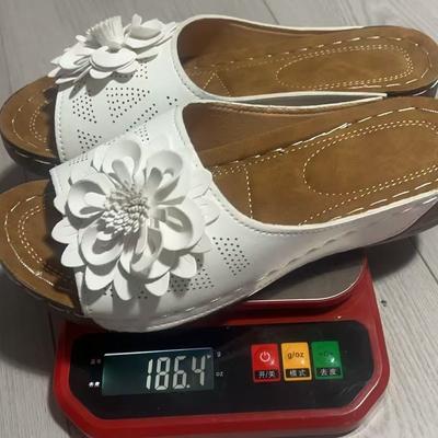 Foreign Trade Large-size Women's Shoes 2025 Spring and Summer New Slope Heel Open-toed Outer Slippers Women's European and American Sandals Size 45