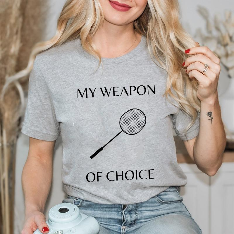 T Shirt for Women Unisex Funny Badminton Player TShirt Casual Short Sleeve O Neck Tshirts Badminton Team Tee Unisex Streetwear