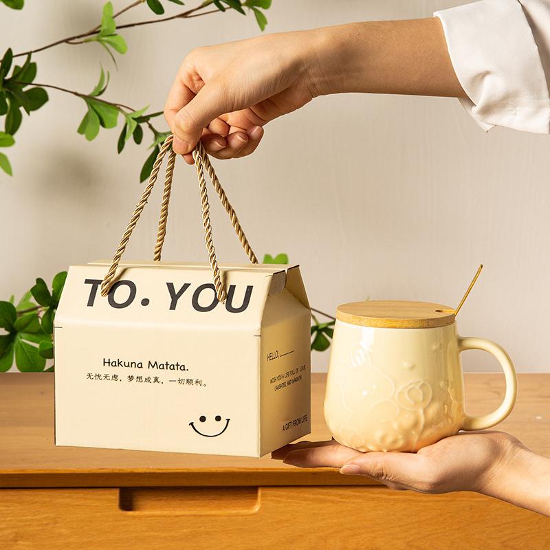 Graduation Gift for Teacher Souvenir Practical Small Gift for Female Students Ceramic Mug Water Cup Coffee Cup Household Use