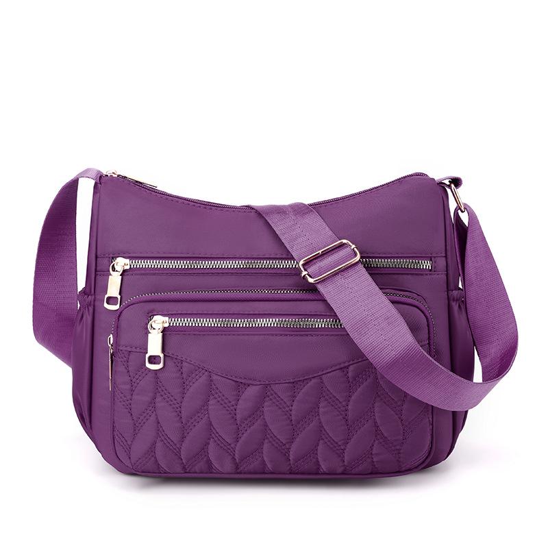 Sac bandoulière en nylon multi-poches - Sac à bandoulière tendance pour femme
