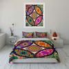 Colorful Mandala Pattern Decor Set Multiple Sizes Kid'S And Adults' Bedroom Exquisite 3Pc Bedding Set, Gift