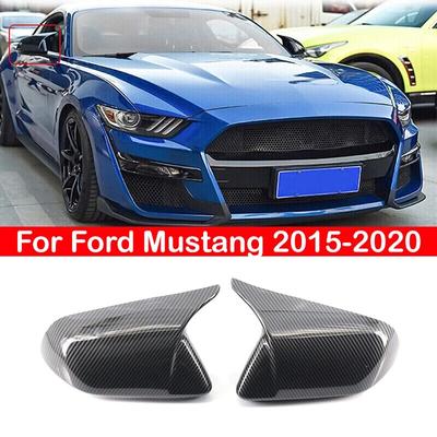 Voor Amerikaanse Ford Mustang 2015- Auto Achteruitkijkspiegel Zijspiegelkap Vleugelkap Buitendeur Achteruitkijkspiegelhoes Trim Sticker Koolstofvezel