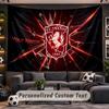Wall Hanging Tapestry Custom NameFC Twente Pattern Personalized Printed Fabric Wall Decor