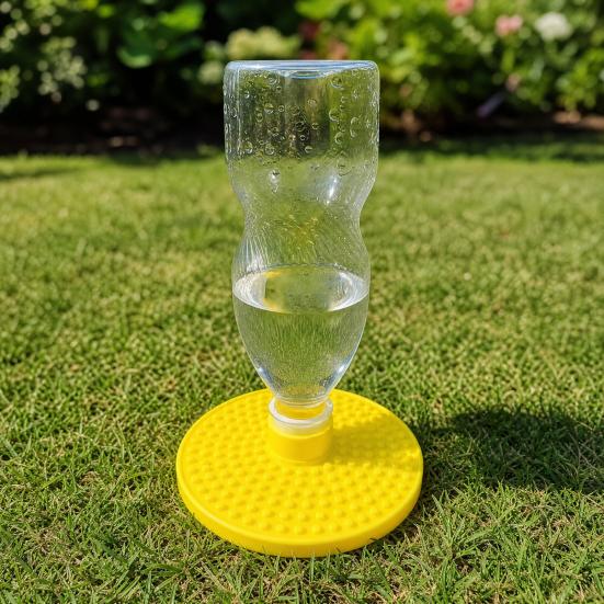 Automatic Water Dispenser for Bees, Chicks Water Feeder, Bee Water Dish, Compatible with Standard Plastic Bottles for Garden Backyard (Bottle Not