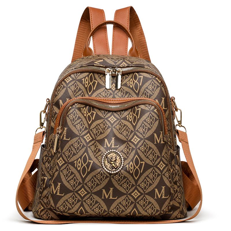 

Винтажный рюкзак для женщин с принтом, многофункциональная школьная сумка для путешествий, легкий рюкзак