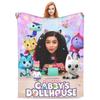 Cute G-Gabbys Girl Dollhouse Blankets Fleece Spring/Autumn Magic House Breathable Soft Throw Blanket for Bed Couch Rug Piece