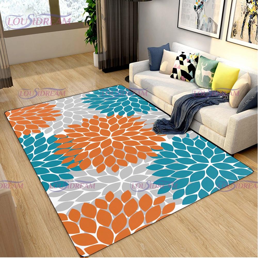 Tapete moderno com estampa de flores, tapete floral, tapete de cozinha, tapete antiderrapante, tapete de banheiro, tapete de entrada frontal