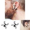 Gothic Animal Theme Alloy Earrings With Spider Design For Females