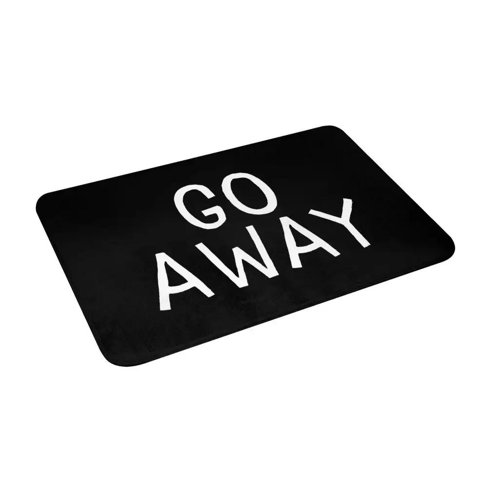 

Welcome Mat GO AWAY Letter Print Entrance Door Mat Bedroom Living Room Hallway Indoor Carpet Anti-slip Balcony Area Rug 40x60cm( 15x23in )