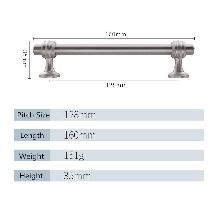 American PVD Zinc Alloy Furniture Handles Dresser Drawer Knobs Kitchen Cabinet Pulls