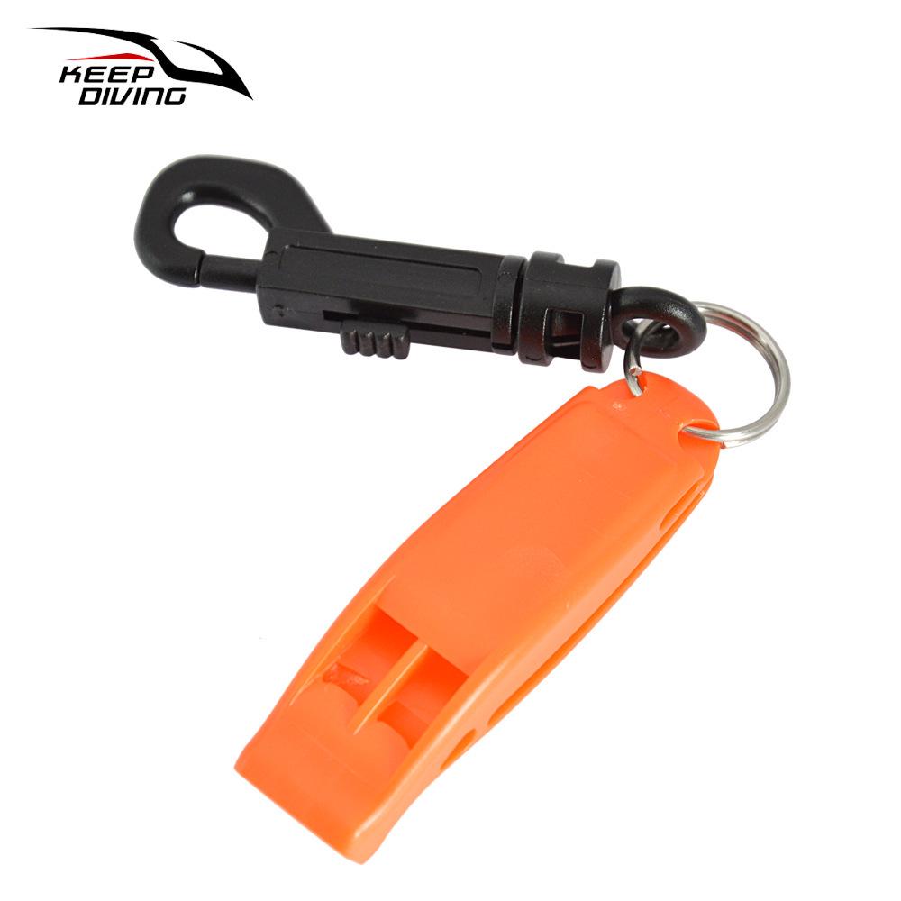 Dual-Frequency Lifesaving Whistle with Hook, Multi-functional Outdoor Emergency Survival Tool KS-923B