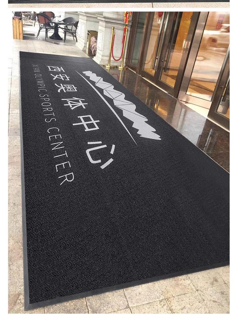 Gray Anti-Slip Commercial Entrance Mat: Wear-Resistant, Thickened Welcome Mat for Entry Doors