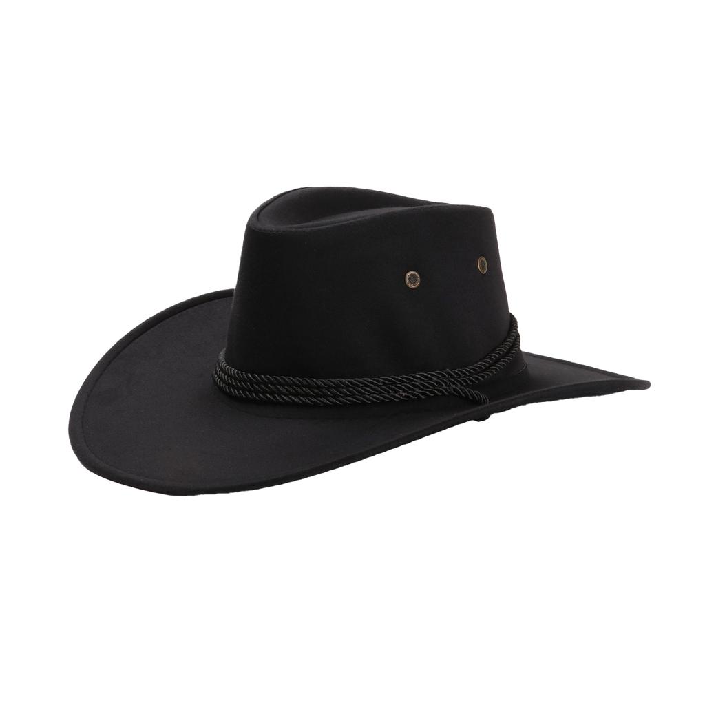 Western Cowboy Hat Summer Sun Protect Unisex Hat Crown Wide Brim Riding Horseback Equestrian Stage Performance Cowboy Hat