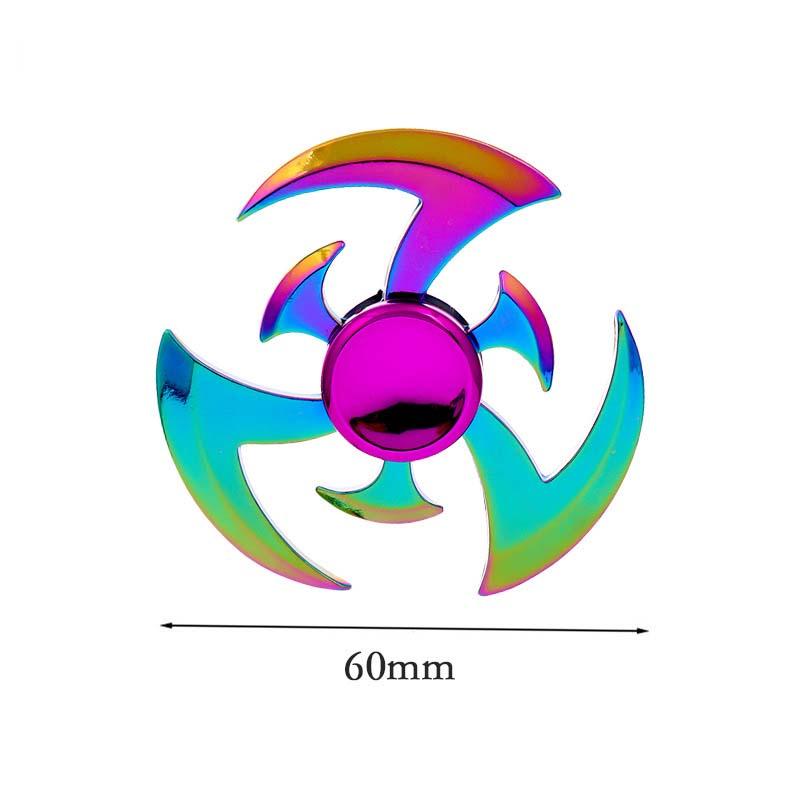 New Colorful Rainbow Alloy Fingertip Gyro Decompression Creativity Finger Spinners Hand Fidget Small Toys