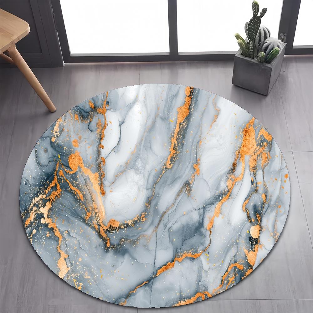 26 Style New Luxurious Marble Colour Nature Black Gold Round Carpet Rug for Bedroom Living Room Decoration,pet Decor Floor Mat