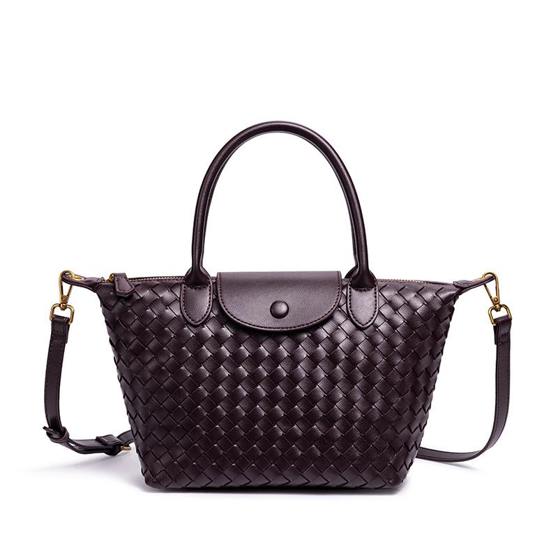 New Woven Dumpling Bag Hand-woven Bag Large-capacity Commuting Versatile Portable Messenger Bag