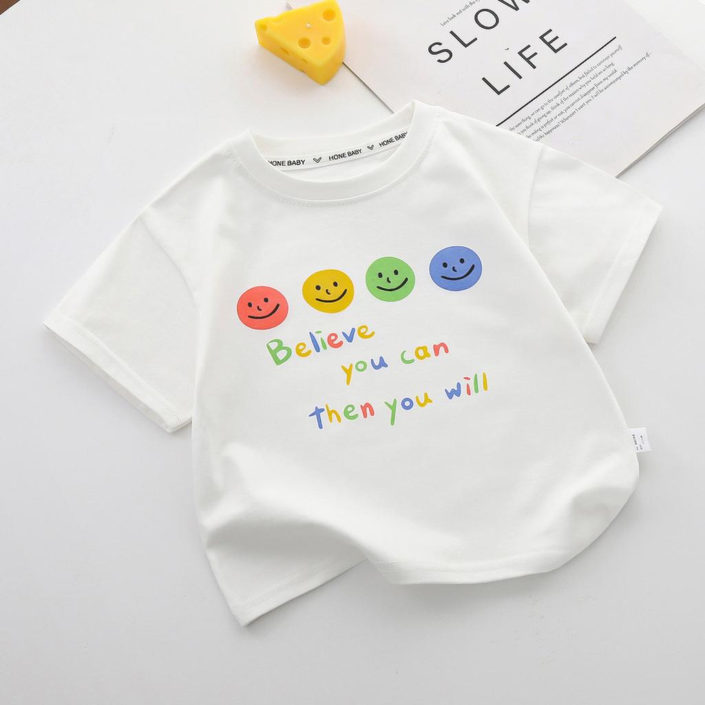 Children's short-sleeved T-shirt summer cotton new boys Korean version of girls boys clothes half-sleeved baby top children's clothing