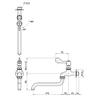 SANEI Kitchen Lever Suitable for Inland and Cold Faucet, Handle, 90-degree Open/Close, Climates, A1310-13