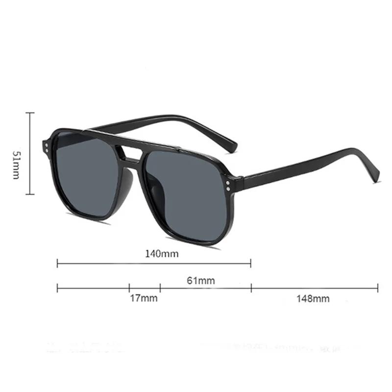 Fashion Vintage Men Women Big Sunglasses Men Square Shades Designer Unisex Sun Glasses Grey Flakes Male Female Sunglasses
