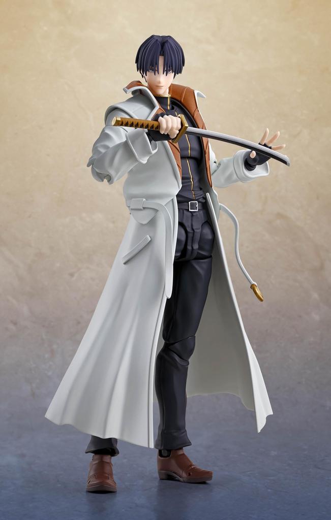 TAMASHII NATIONS Rurouni Kenshin Šermíř Romantický Shinomori Aoshi přibližně 165 mm malovaná pohyblivá figurka SHFiguarts - Příběh Meiji - PVC a ABS