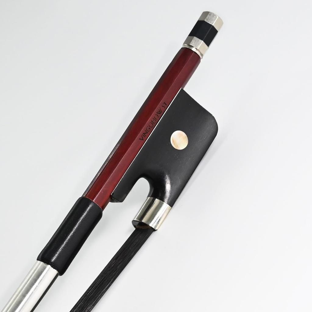 Black Horse Hair 44 Size Double Bass Bow French Model Wild Tone VINGOBOW 300BFB 72.5cm Brazilwood Stick