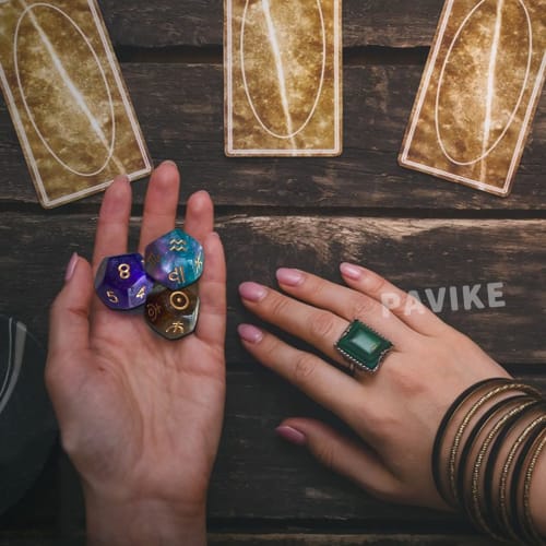 PAVIKE Astro Dice Set of 3, 12-Sided Dice for Astrology, Zodiac Signs, Astrology Fortune Telling, Astrology Dice, Zodiac Dice, Astrology Dice, Tarot H