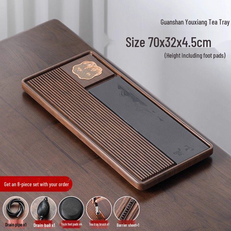 High-End Imitation Bakelite Tea Tray Set: Solid Wood and Bamboo Design for Home & Office Use, 2026 Edition.