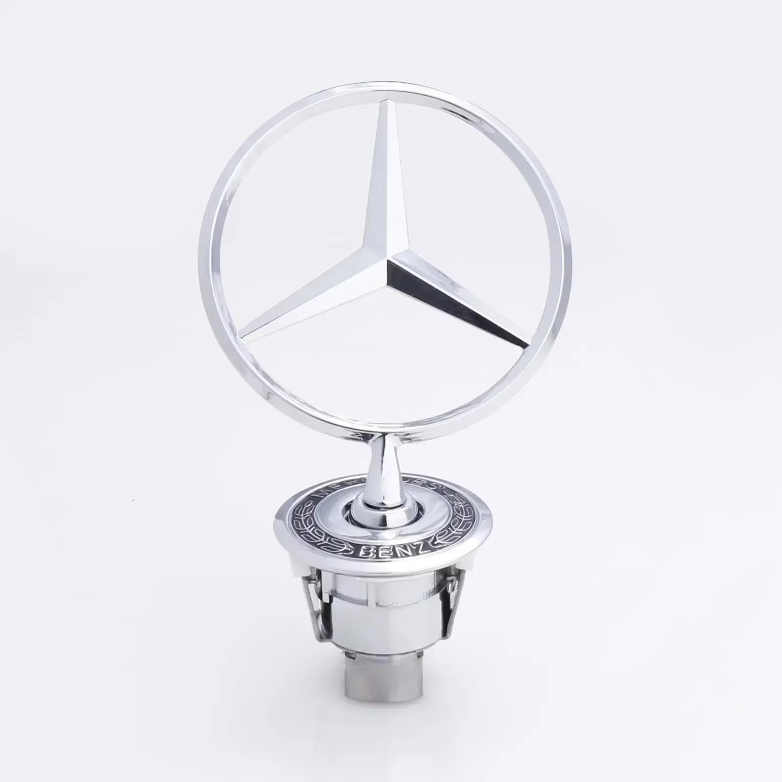 

Автонаклейка 1 шт. Логотип-эмблема на капот автомобиля Mercedes Benz Значок из цинкового сплава Для W204 W220 C180 C200 E260 E300L Декор автомобиля Ac