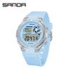 SANDA SD9098 Women's Electronic Watch Fashion Creativity Sports Night Light Chronograph Silicone Watch