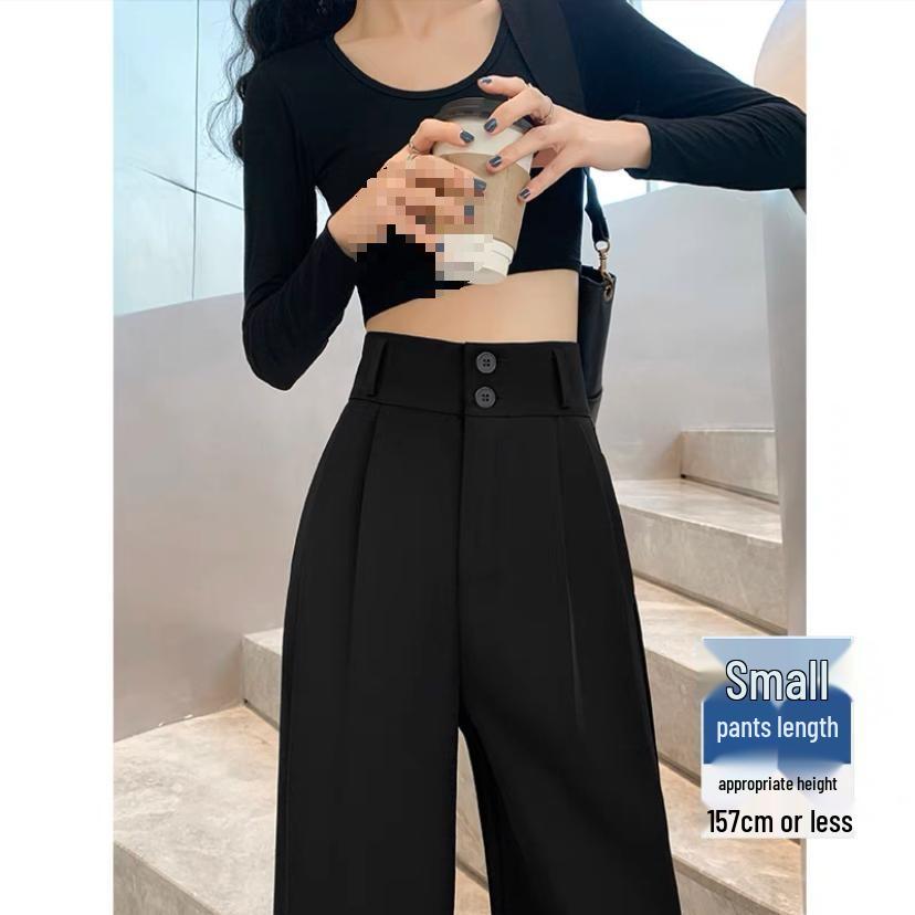 

Women s High Waist Black Slim Straight-Leg Pants for Spring/Summer - Petite & Pear Shaped Fit XL (116-125 lbs)