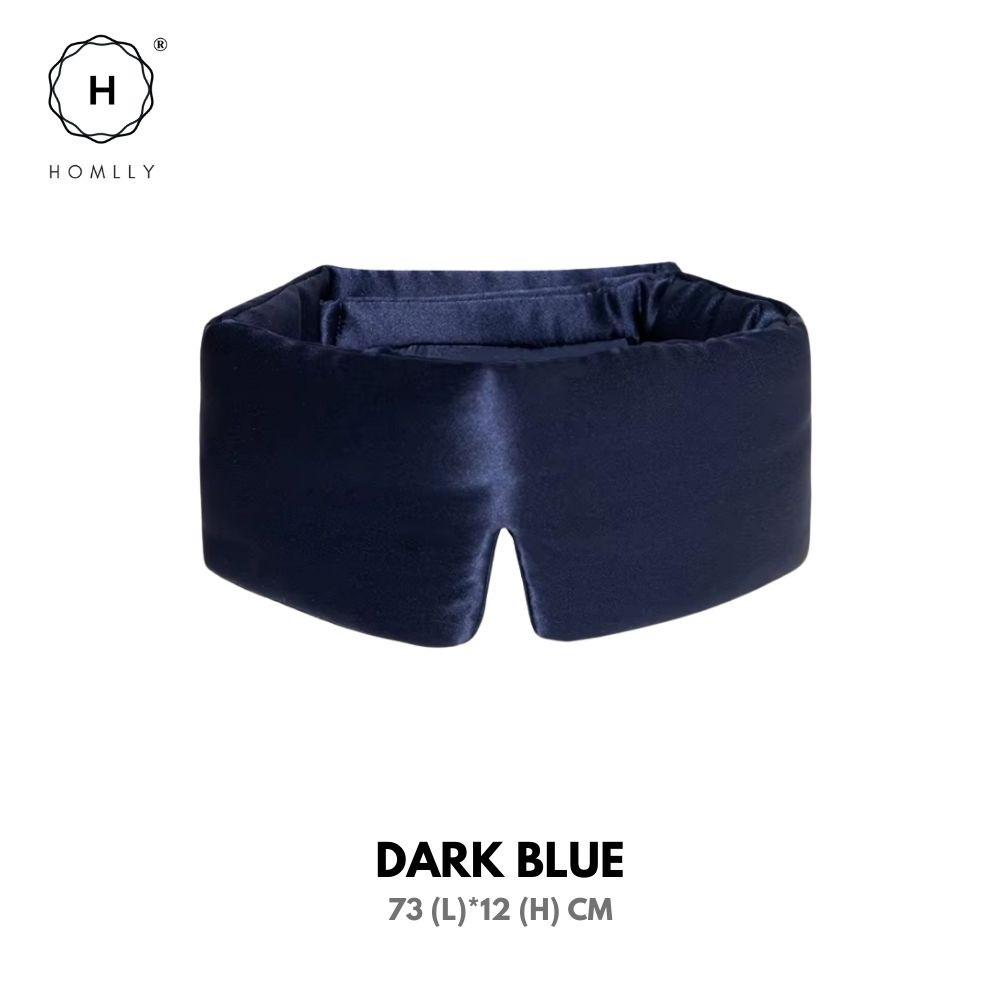 Шелковая 3D маска для глаз Homlly из шелка тутового дерева Dark Blue