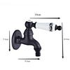 Bathroom Black Single Cold Tap Wall Washing Machine Single Tap Cold Water Faucet Garden Black Tap