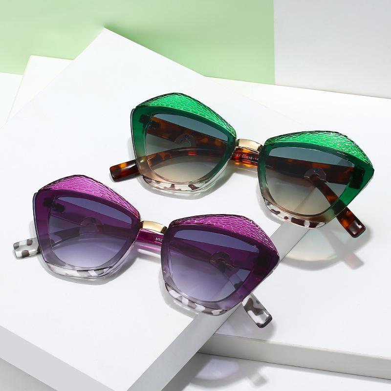 New Style Women'S Fashion Sunglasses Women'S Personality Polygonal Retro Sunglasses Trendy Colorful Sunglasses M6287