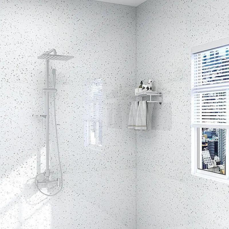 Carta da parati per pareti in rotoli Senza formaldeide Bagno Adesivo Impermeabile Impermeabile Motivo Marmo Carta da parati Autoadesiva