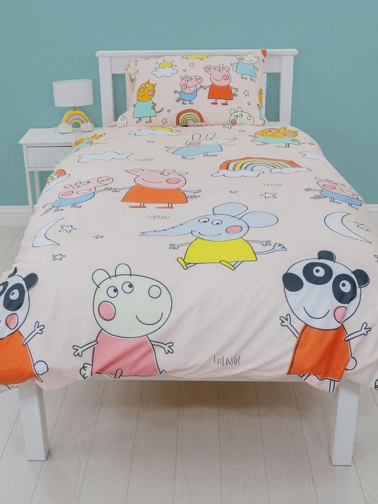 Peppa Pig Jednolůžkový povlak na přikrývku a povlak na polštář 5270 [Položka]