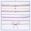 Purple Choker Necklace for Women Fashion Pearl Lace Butterfly Daisy Flower Heart Moon Clavicle Jewelry Accessory Ideal Gift