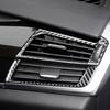 Real Carbon Fiber Car Accessories Dashboard Side Air Vent Trim Cover Soft Sticker For BMW X5 F15 2014-2018 X6 F16 2015-