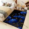 Blue Daisy Pattern Carpet for Living Room Bedroom Bedside Floor Mat Sofa Table Area Rugs Home Decor Large Size Luxury Gift