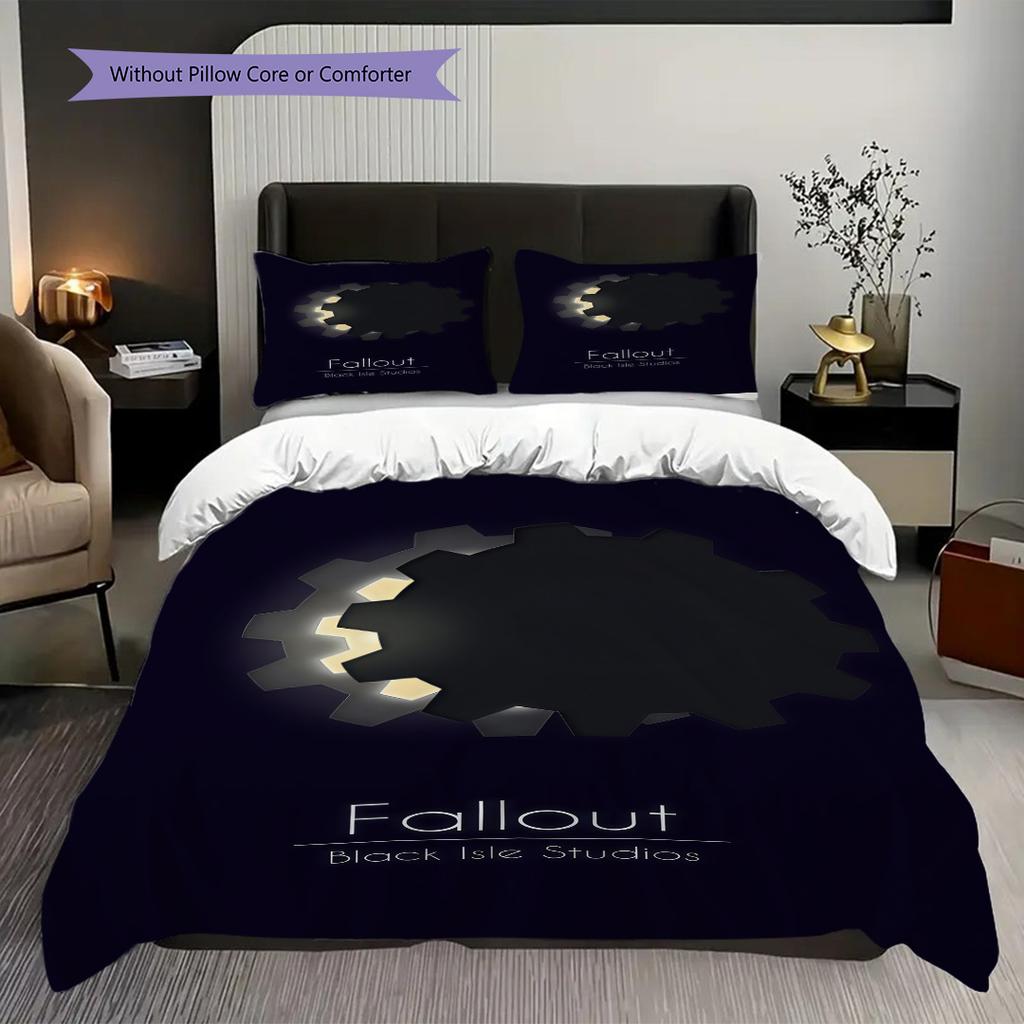 Fallout Postapocalyptic Survival Threepiece Set 1 Duvet Cover 2 Pillowcase Without Core Soft And Comfortable Christmas Birthday Gift