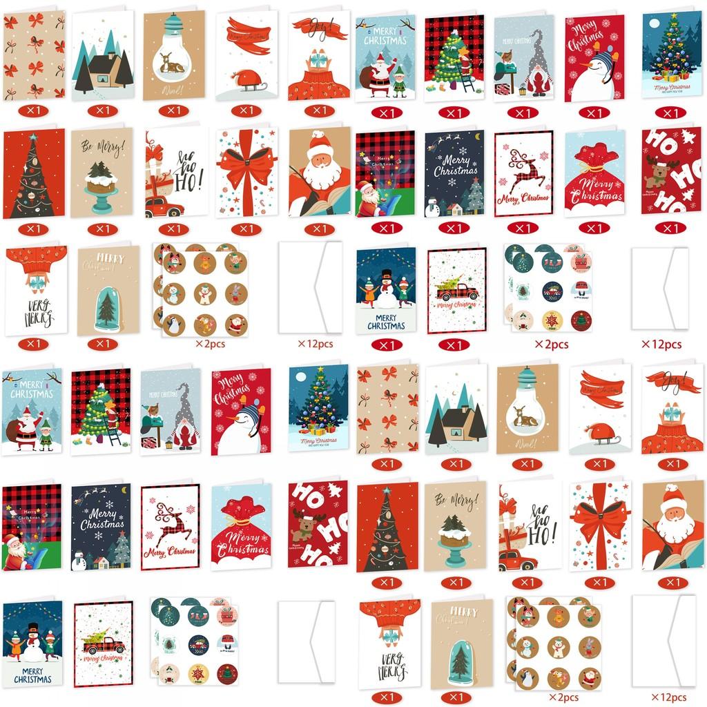Holiday Christmas Merry Eve Envelope With Cardstock For Xmas Planners Party