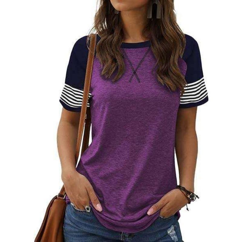 Summer Round Neck 3D Fashionable and Minimalist Print Top Fashionable Casual Short Sleeved Women's T-shirts
