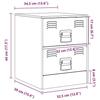 VidaXL Table de chevet blanc 34,5x39x44 cm acier, armoire, meubles de chambre, support téléphonique, armoire d'appoint, 841629