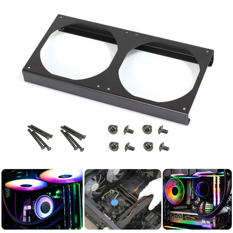 Metal PC Fan Risers Bracket 12cm Fan Support Optimized Airflows For Computer Case Cooling Systems