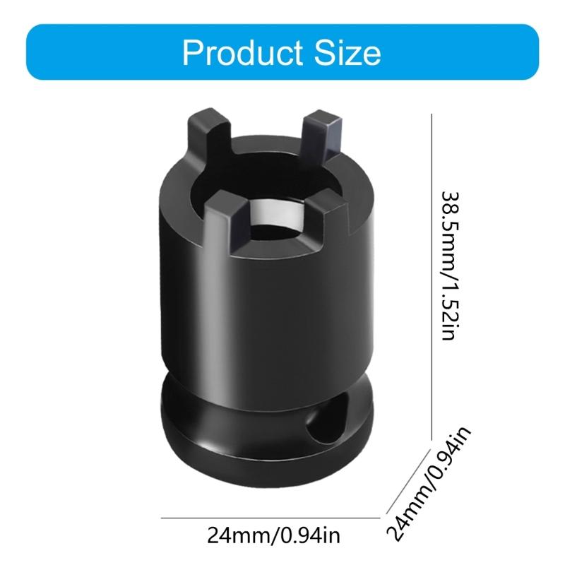 2pcs Angle Grinder Wrench Attachment 1/2Inch Socket Adapter 4Pin Driver Spanner for Cordlessly Impact Tool Removal Tool