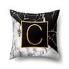 Marble Polyester Pillowcase Home Decoration Printing Pillowcase 26 English Letter Cushion Cover
