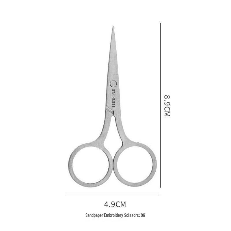 Stainless Steel Eyebrow and Nose Hair Scissors - Round & Pointed Tips, Mirror Polished.