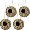Hanging Bird Nest House for Outside, Ball Shape, Hand Woven, Durable Sturdy, Made of Natural Grass, Perfect for Garden Patio Lawn Office Indoor